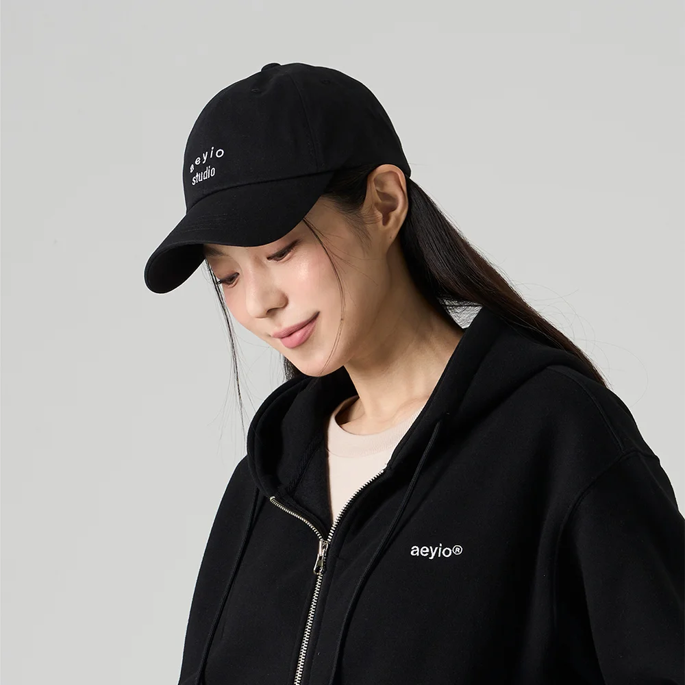 (網紅 著用)AEYIO STUDIO LOGO BALL CAP_AEYIO Studio 帽_BLACK(CA2020)