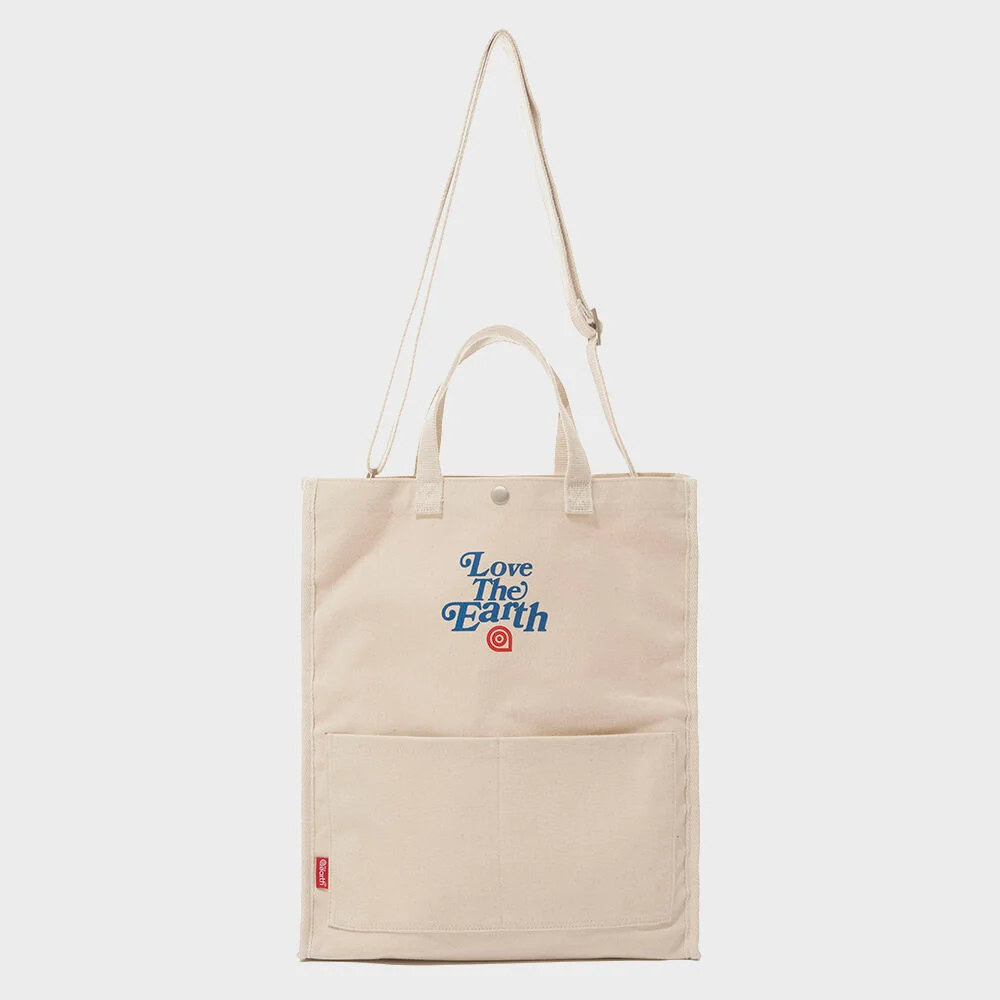 CANVAS LTE TOTE CROSS BAG - ECRU
