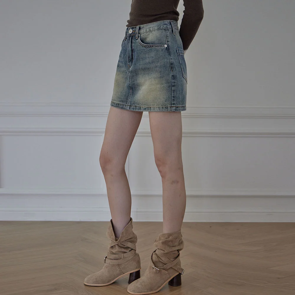 HEIDE MINI DENIM SKIRT_3COLORS_BLUE