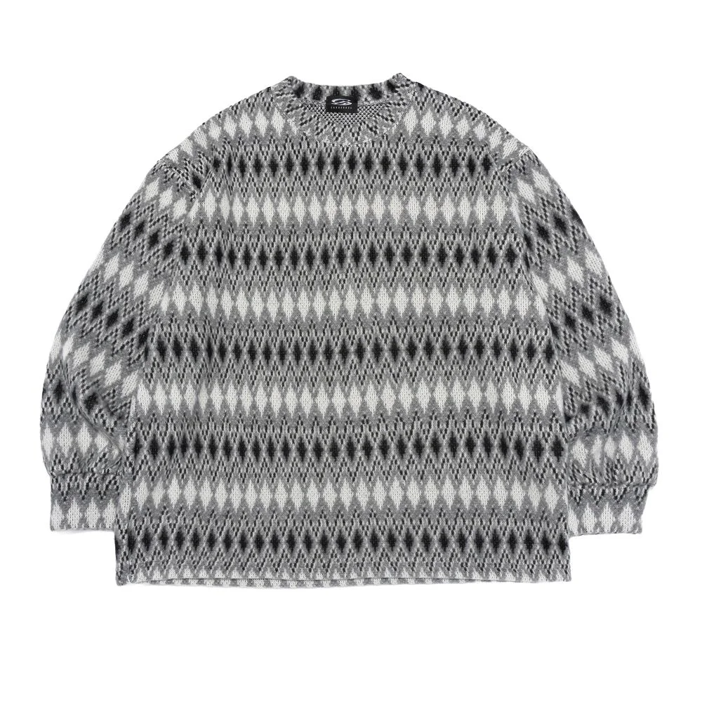DESIGN PATTERN COLORFUL KNIT (BLACK)