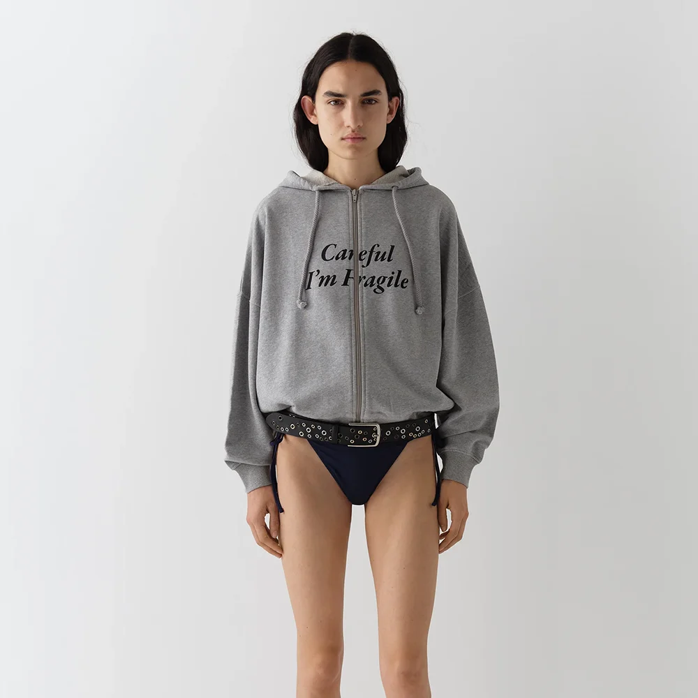 (W) CAREFUL HOODIE (GREY MELANGE)