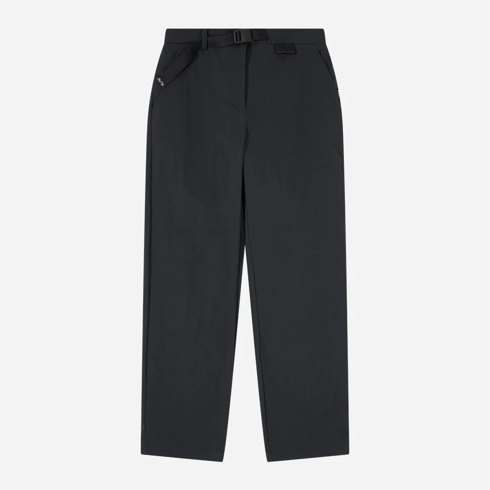 束帶 女裝 純棉 褲子(BLACK)