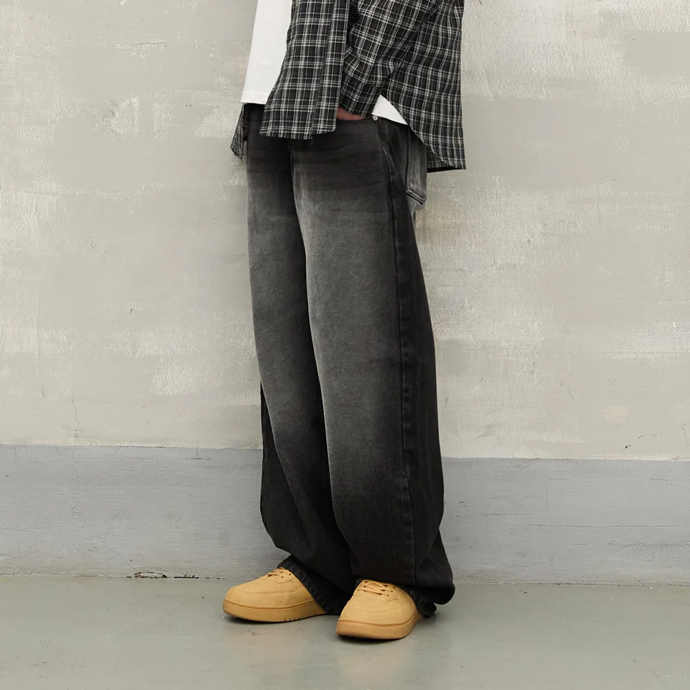 M272 CURVED DENIM PANTS_BLACK