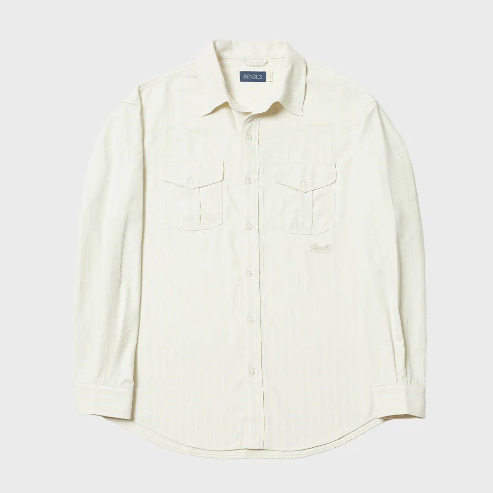STRIPE WESTERN SHIRTS -IVORY