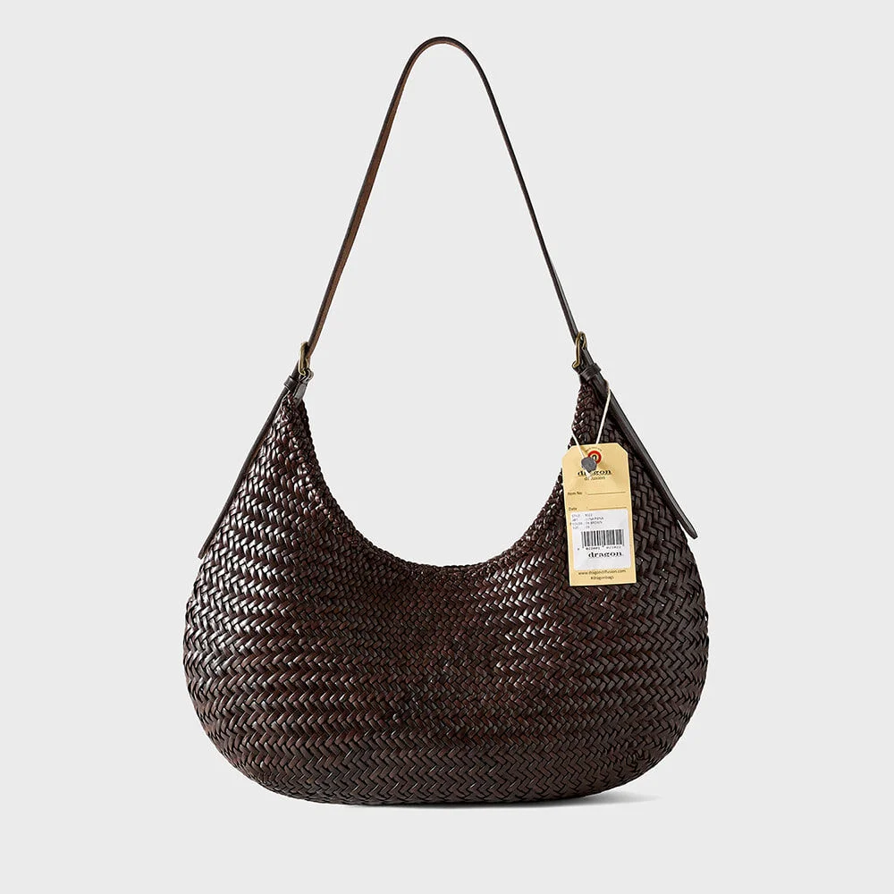 月亮 大 8022 Dark Brown Dragon Bag