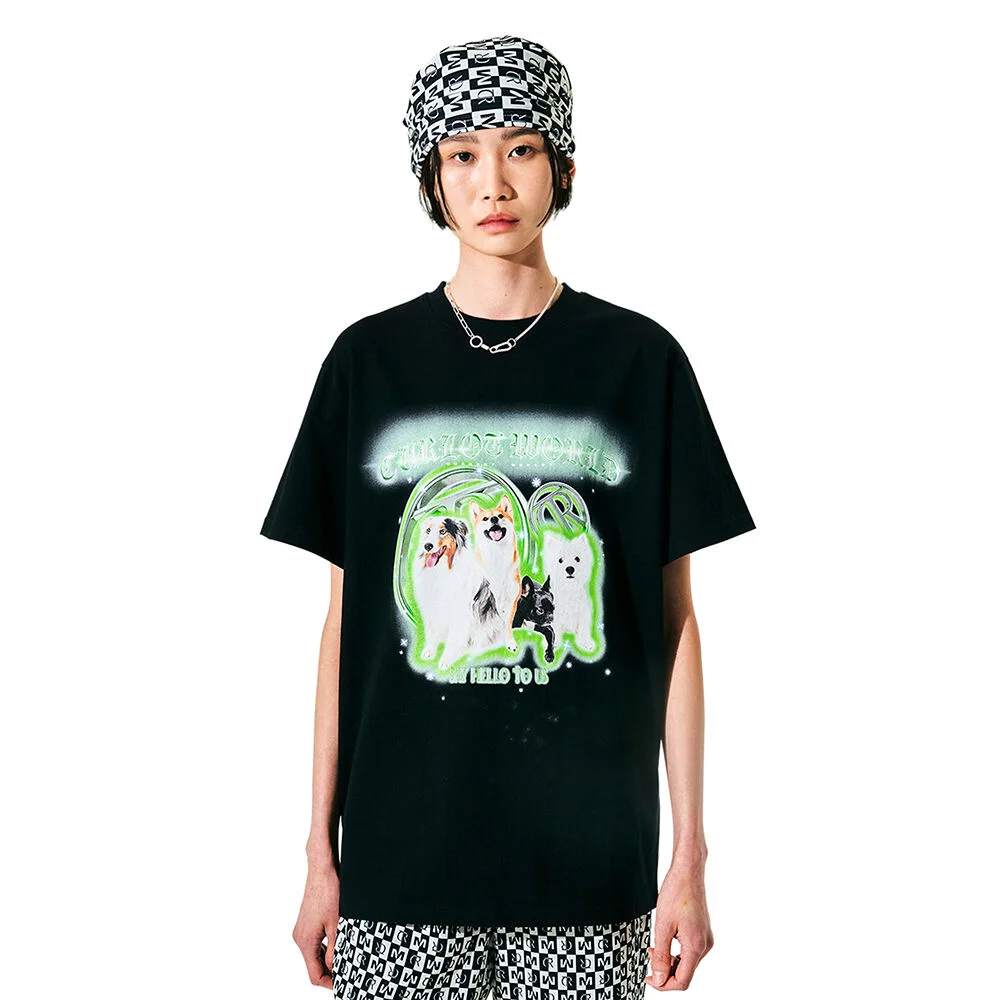 CURRENT X MERLOT CURLOT WORLD SHORT SLEEVE TEE KS