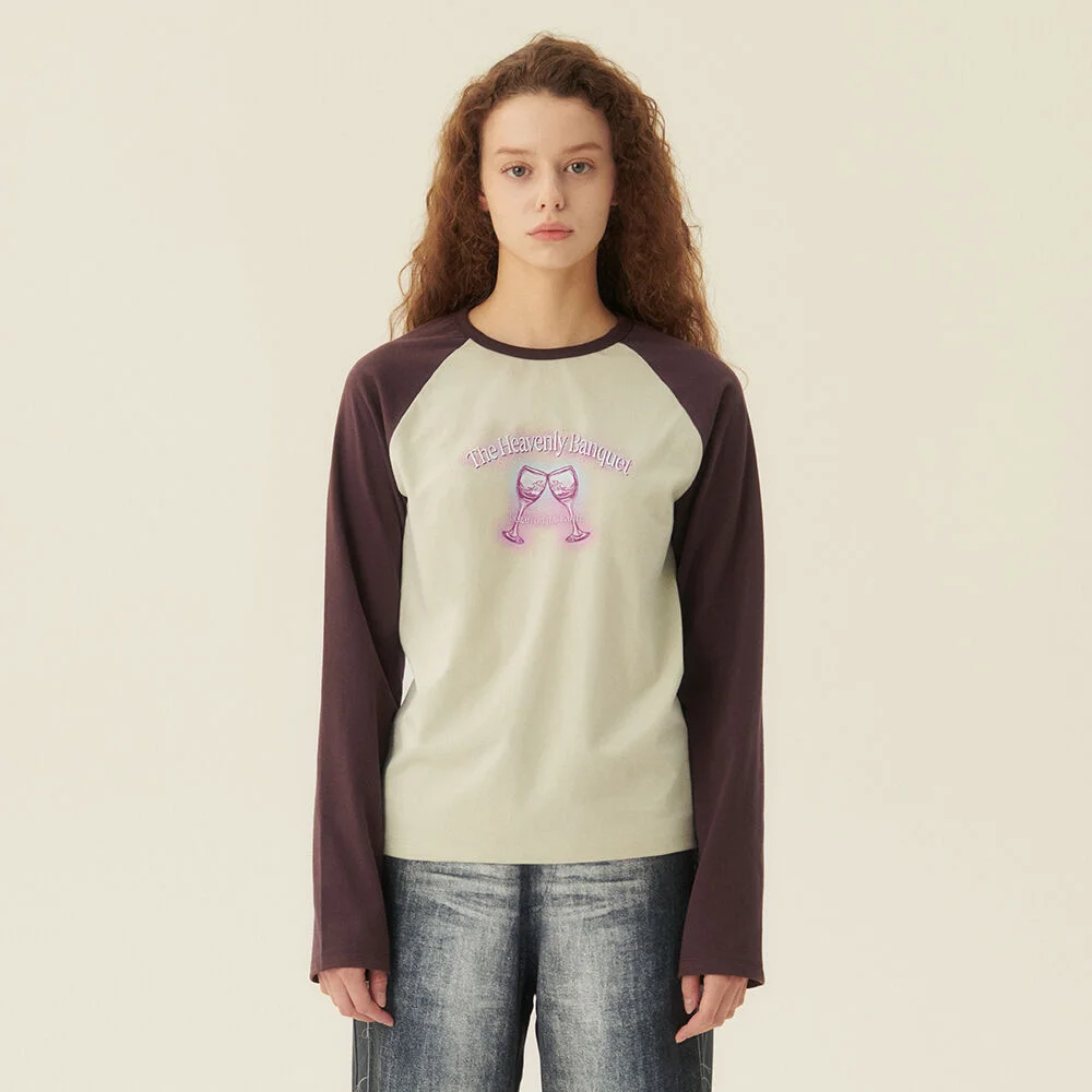 WATER BECAME WINE RAGLAN T-SHIRTS - MINT 拉克蘭T恤 Straight Tee
