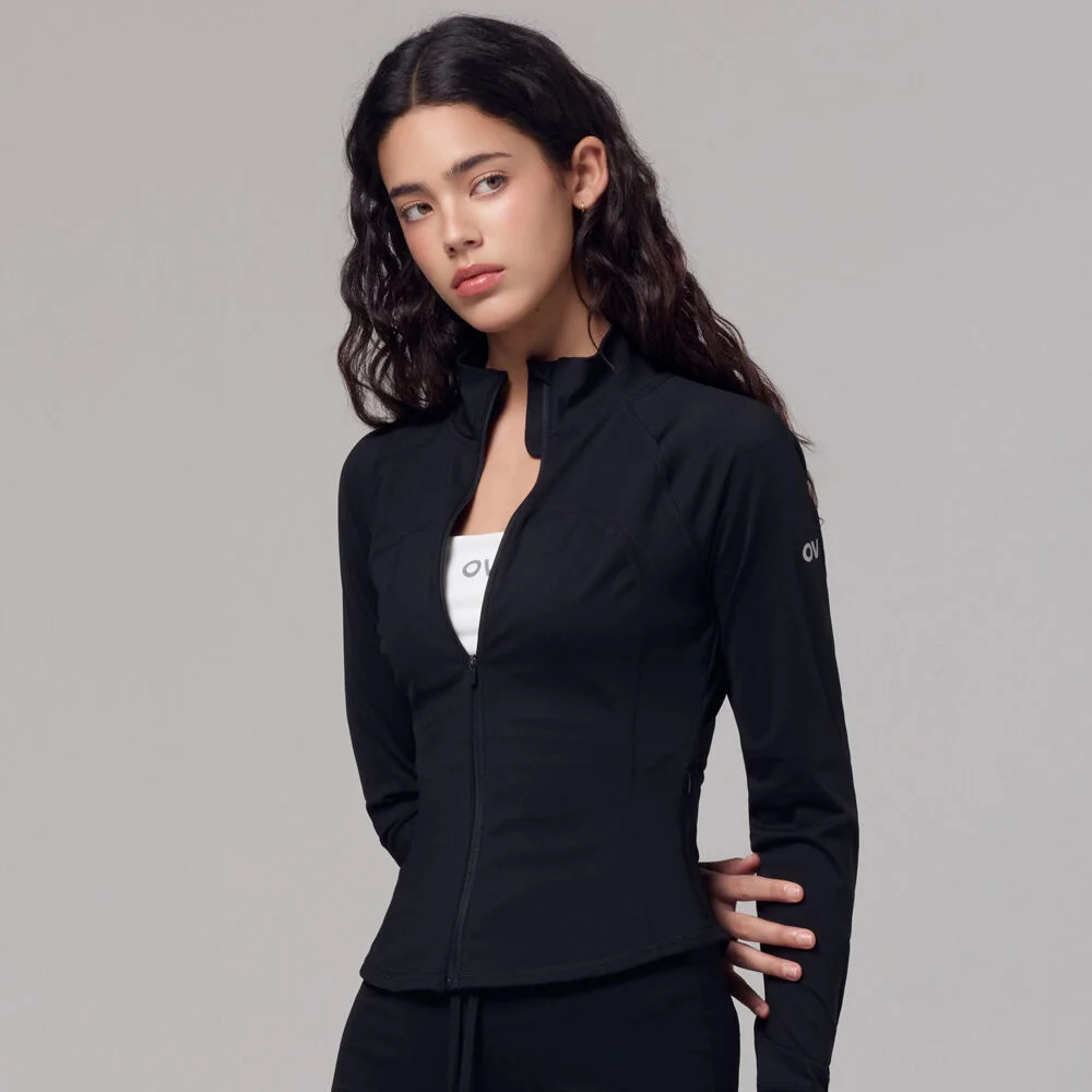 (W)Technol-OV COMFY FLEX ZIP UP (BLACK)