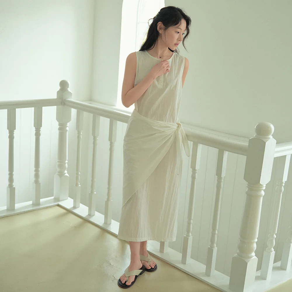 Pure Henley Wrap Dress_IVORY(WB6OP02)