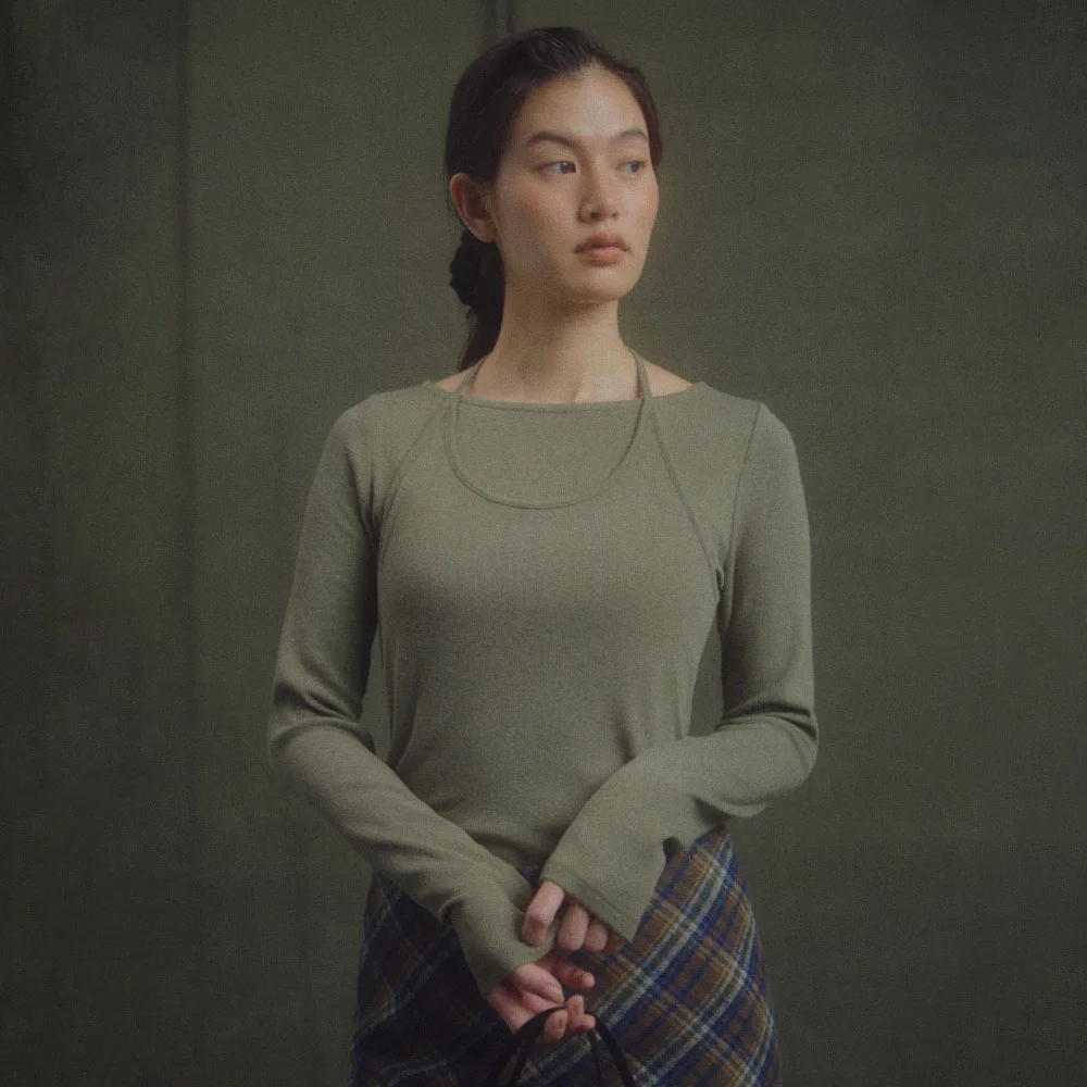 YARO HALTER TEE_KHAKI