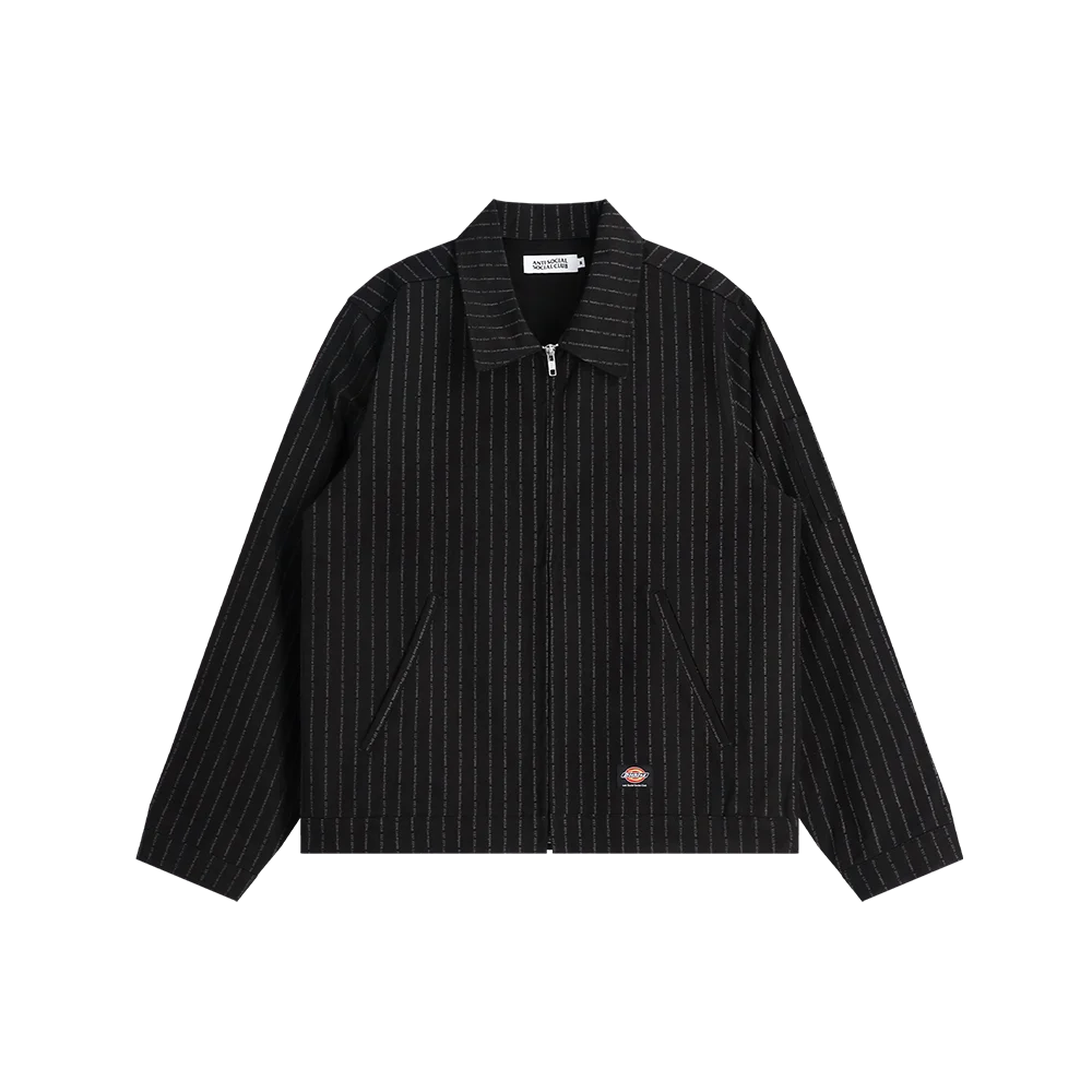 ASSC X DICKIES STRIPE WORK JACKET BLACK