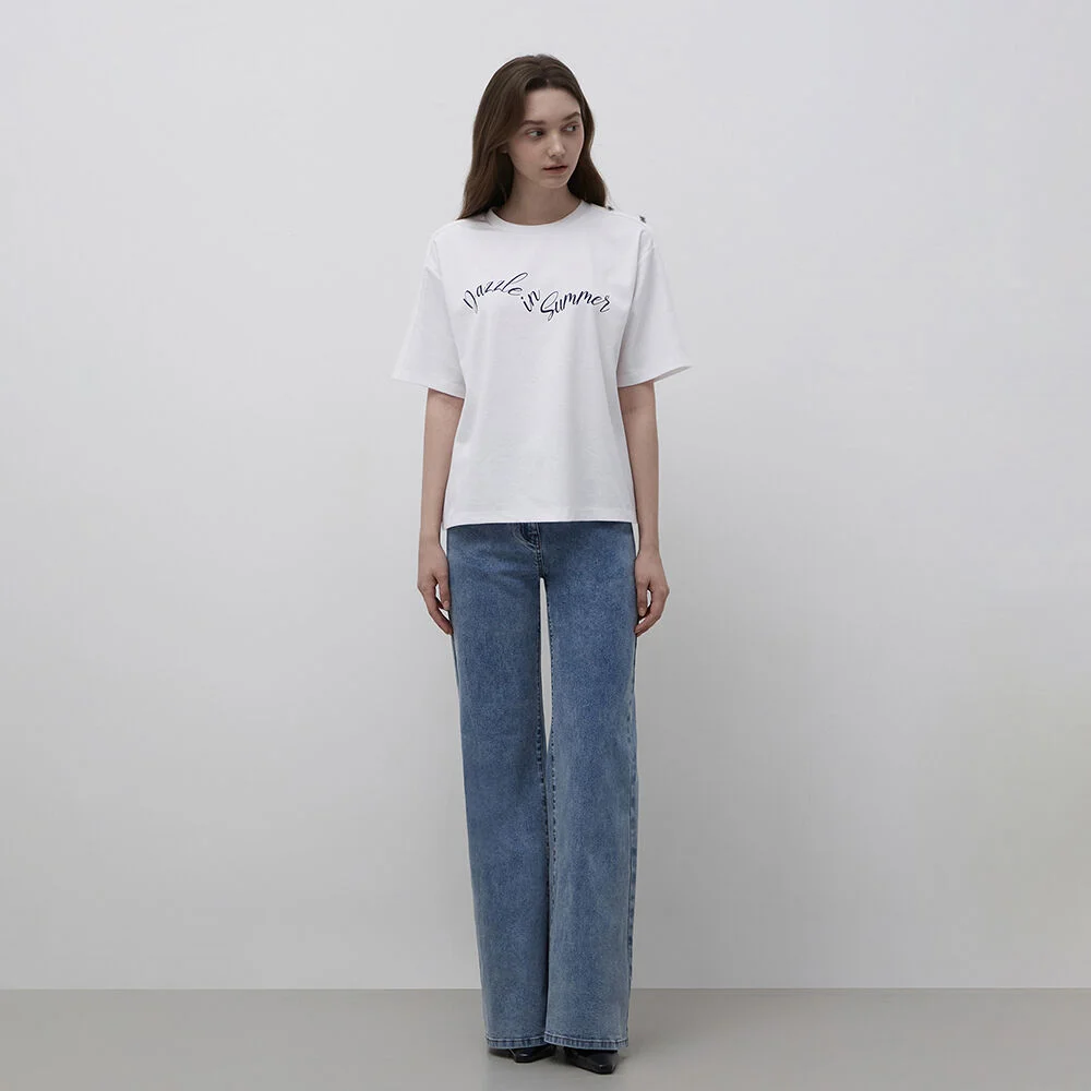 it MICHA 字母印花 補丁 寬鬆版型 T恤 ITQ3YTS130_2colors