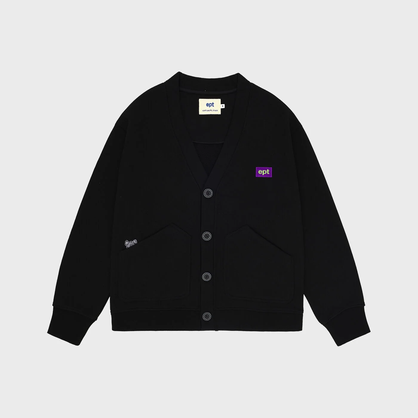 NIBBLE SWEAT CARDIGAN (BLACK)