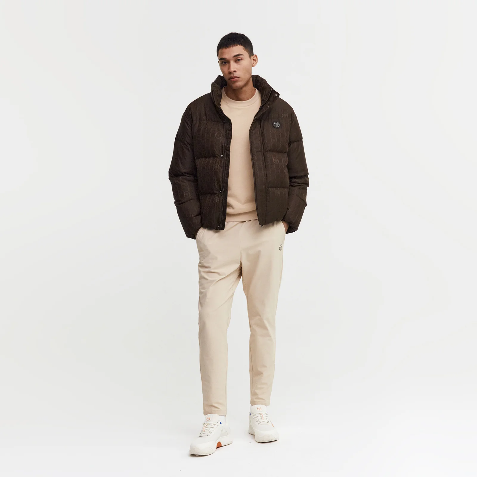 M 日常 Monogram Down 夾克 (BROWN)