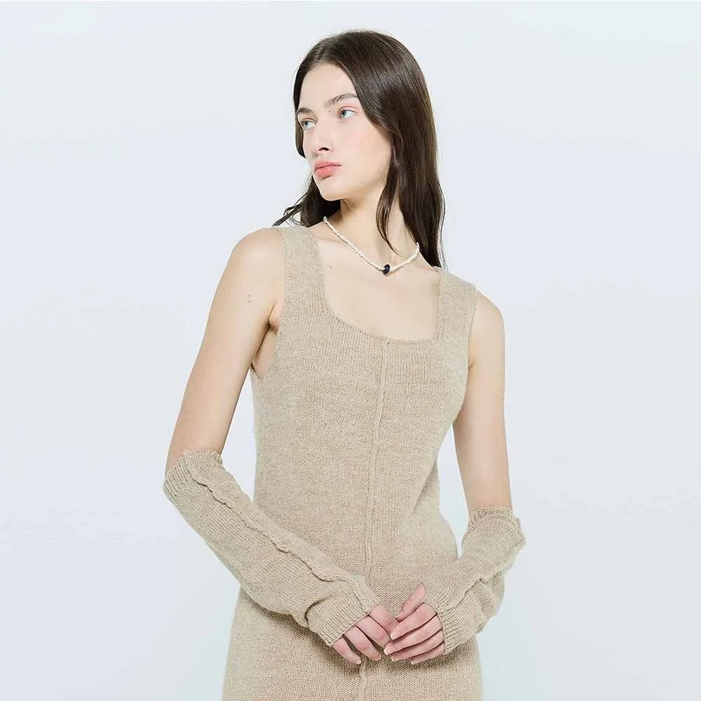 L6 MAXI KNIT DRESS SET(BEIGE)