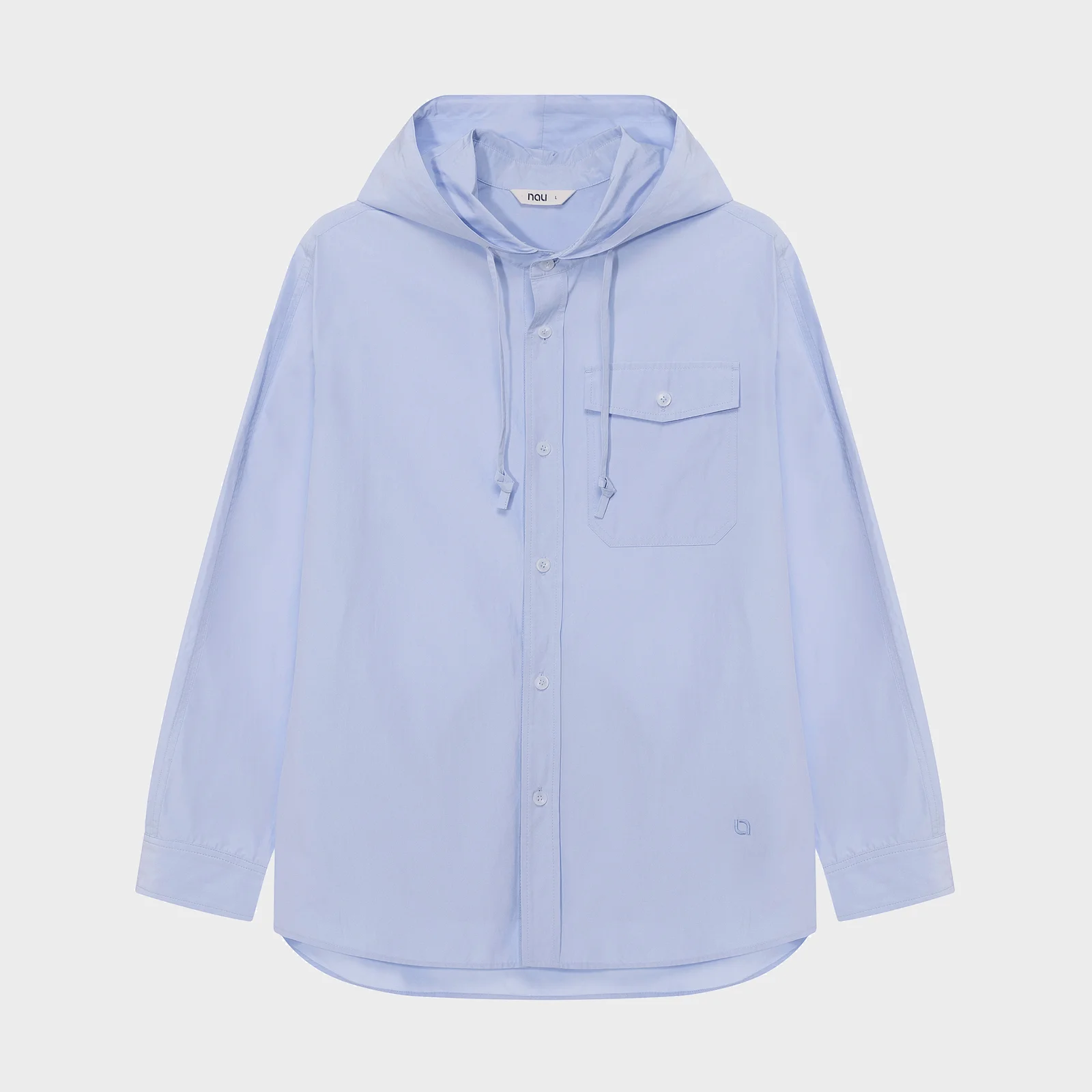 純棉 混紡 連帽衫 襯衫 Light Blue