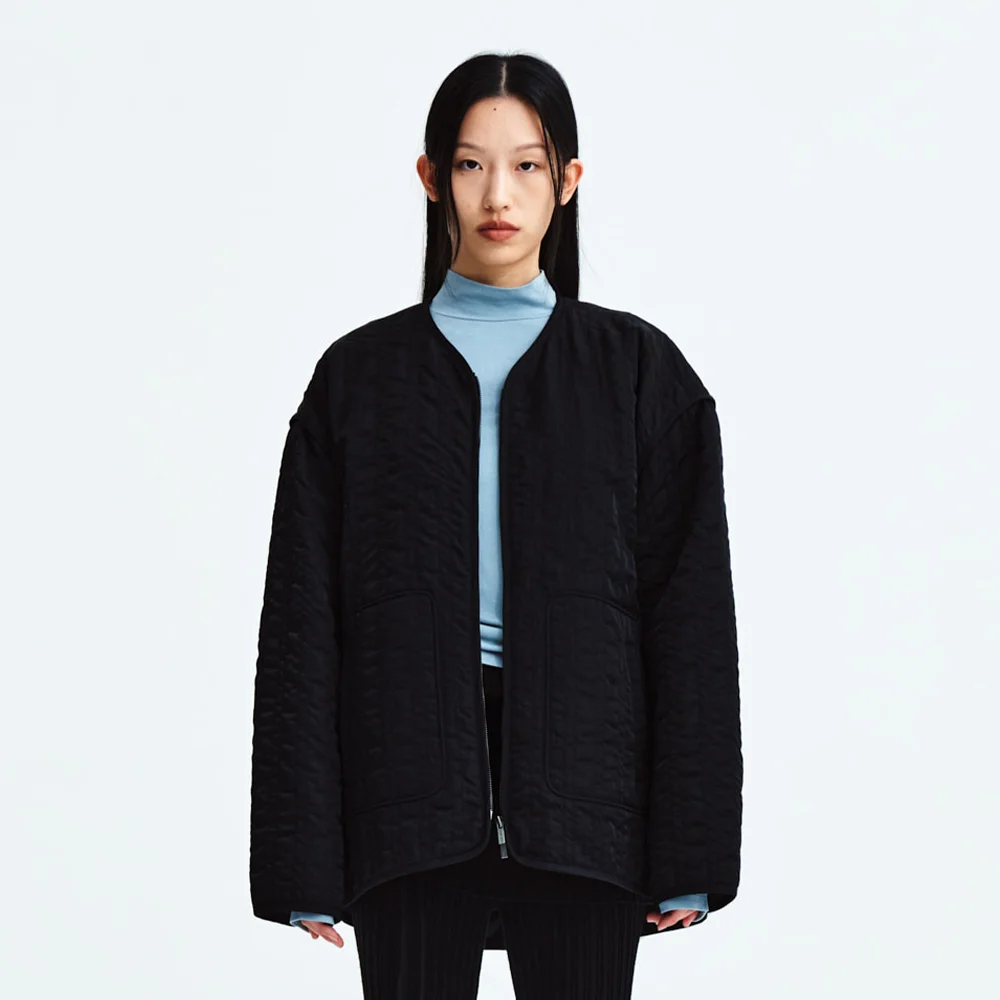 WARM UP QUILTING JUMPER FOR WOMEN IN BLACK