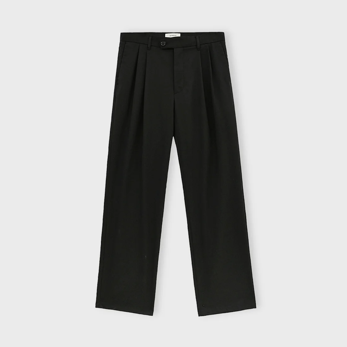 Wool Two Tuck Trouser, Black