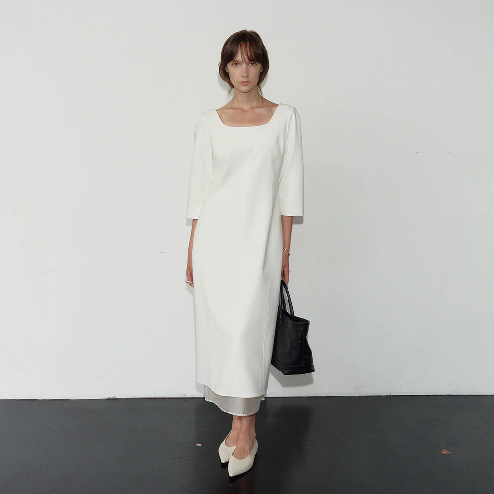 SHEER HEM LAYERED BALLOON OPS_IVORY