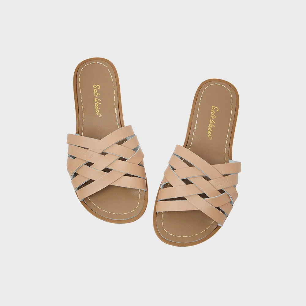 SALT-WATER SANDAL ADULT RETRO SLIDE LATTE