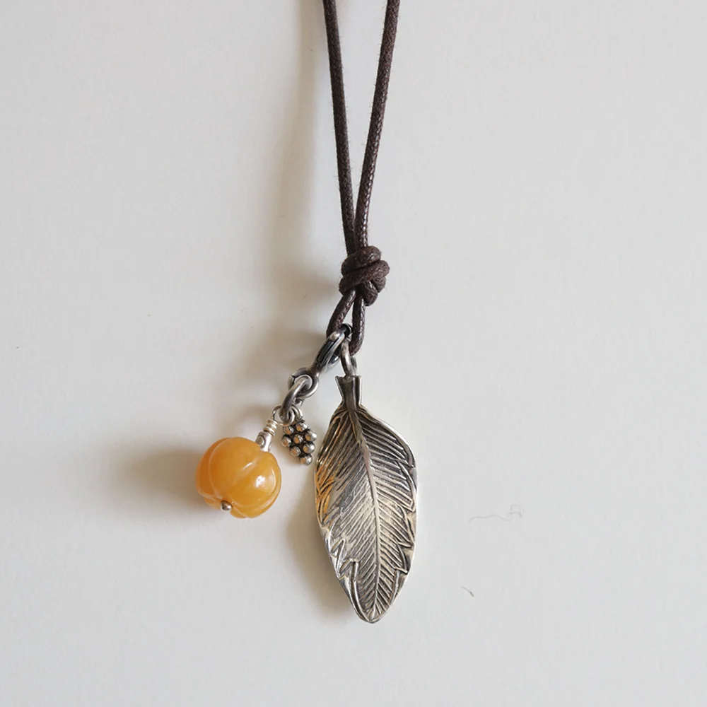 Feather Leather Necklace