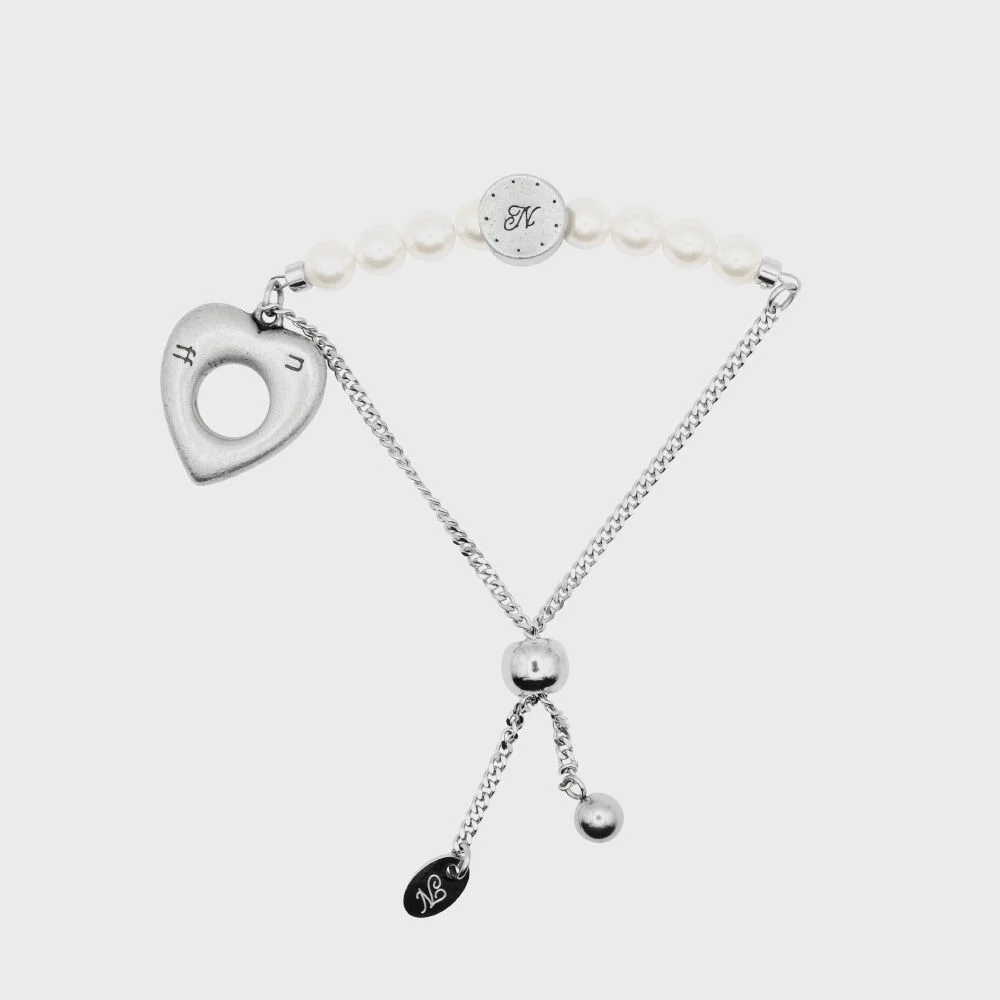 heart pearl bracelet