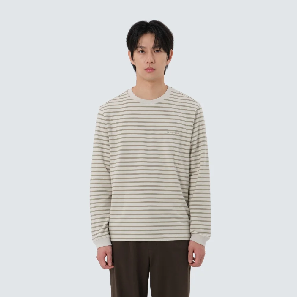 條紋 長袖 T恤 Olive (S25FMFTL12)