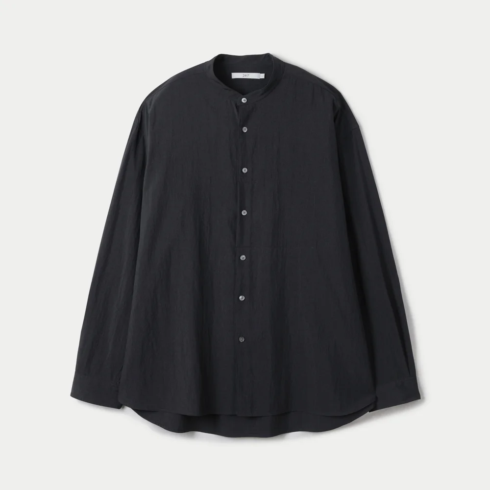VOILE CREASE OVERSIZED SHIRTS DARK NAVY (247)