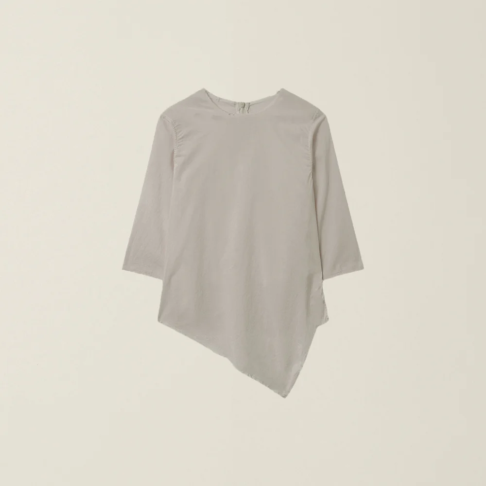 WOMENS OBLIQUE CUTTING BLOUSE BEIGE