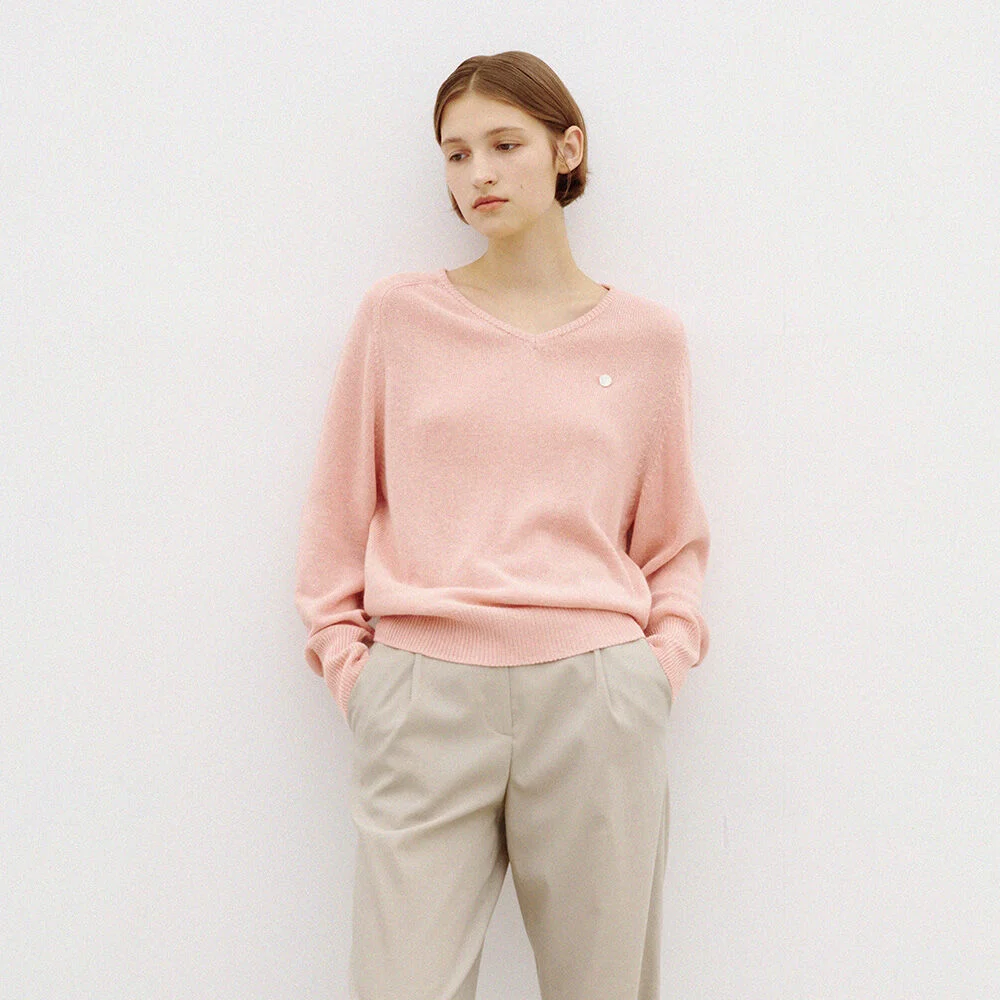 Sophie V-neck Knit (Pink)