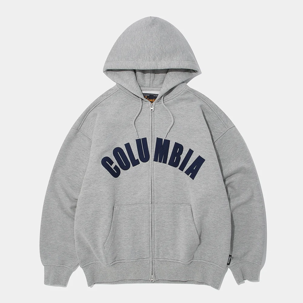 COLUMBIA ARCH TERRY ZIP-UP HOODIE_M.GRAY