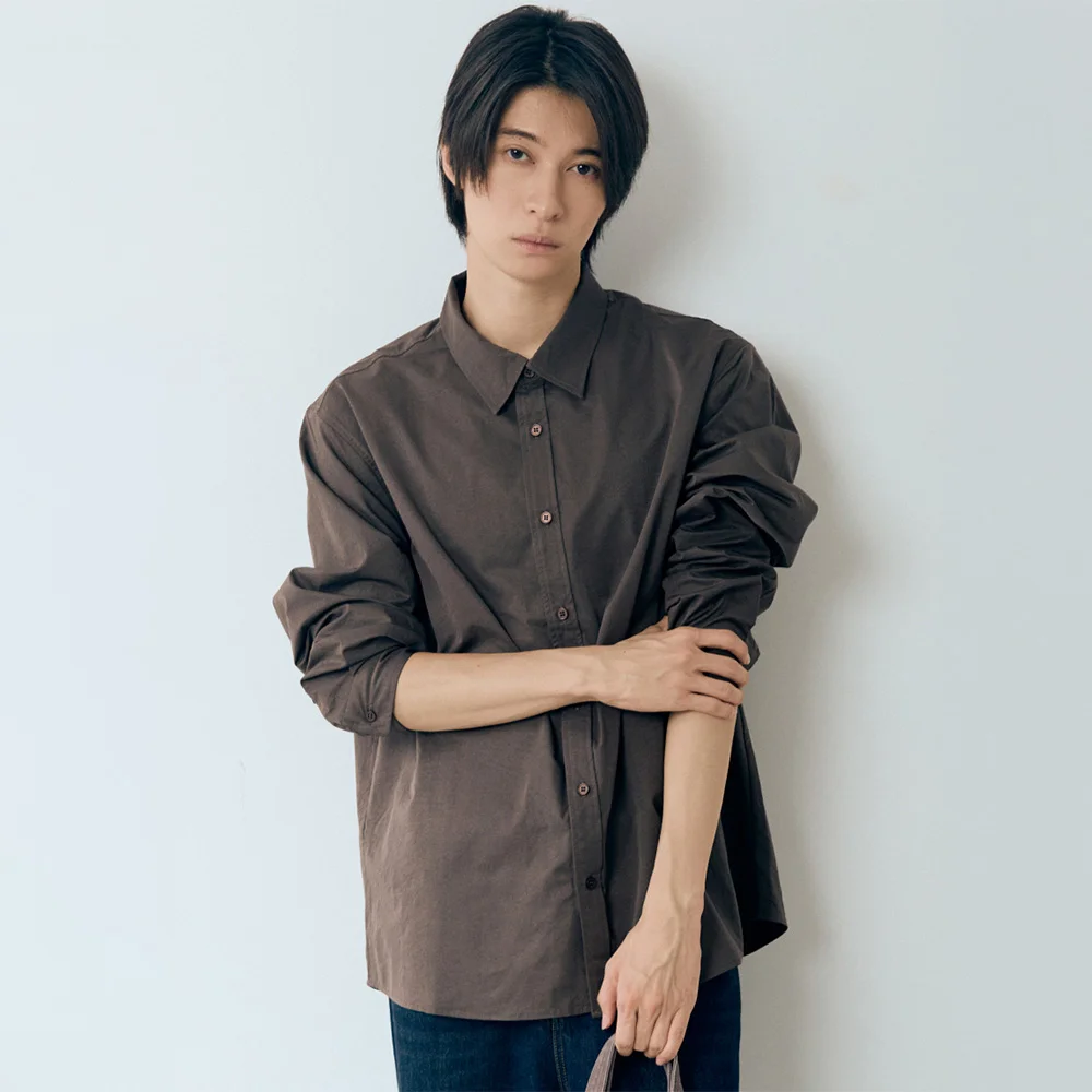 寬鬆 襯衫 Dark Brown