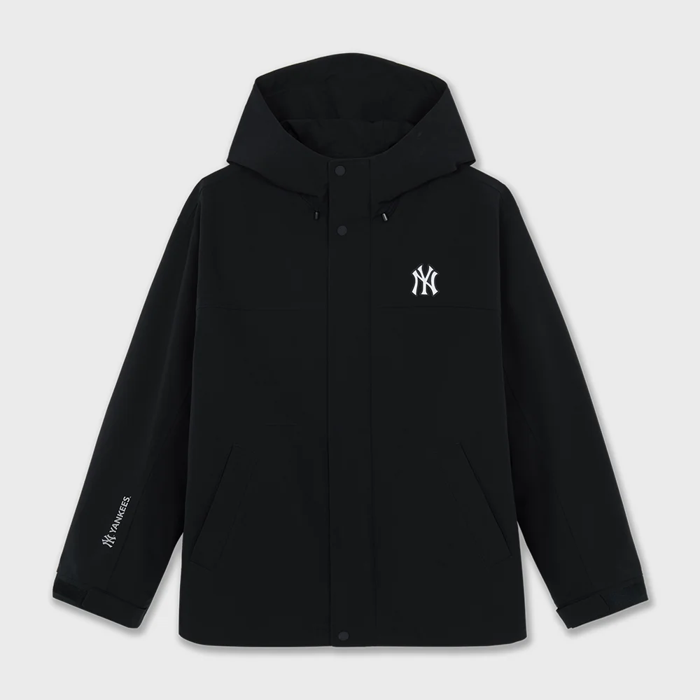 戶外機能風 2L 曲線 防風外套 NY (Black)