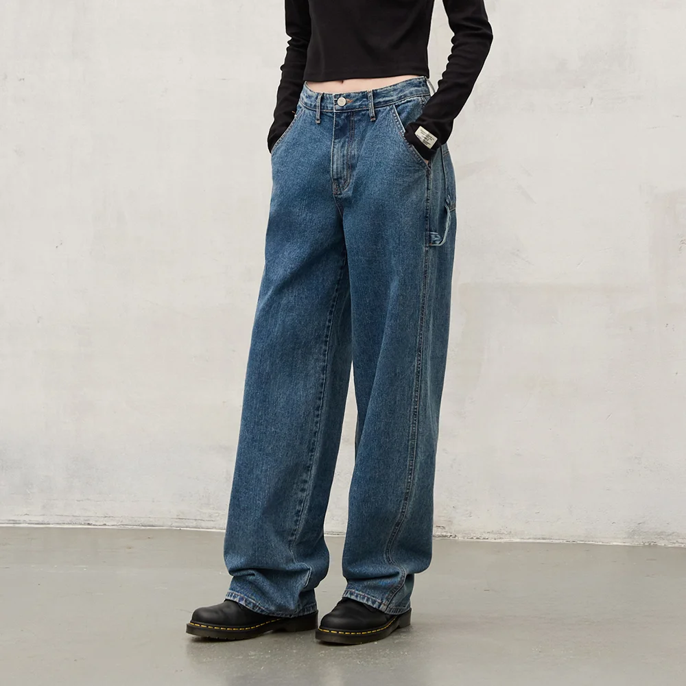 W1098 CARPENTER WIDE DENIM PANTS_DEEP BLUE