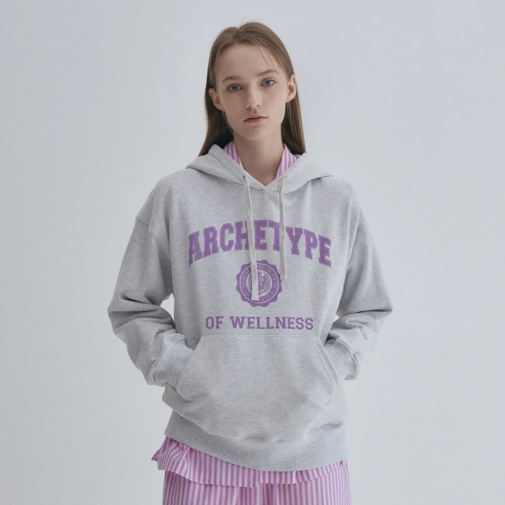 Archetype 印花 女裝 連帽衫 LIGHT MELANGE GREY