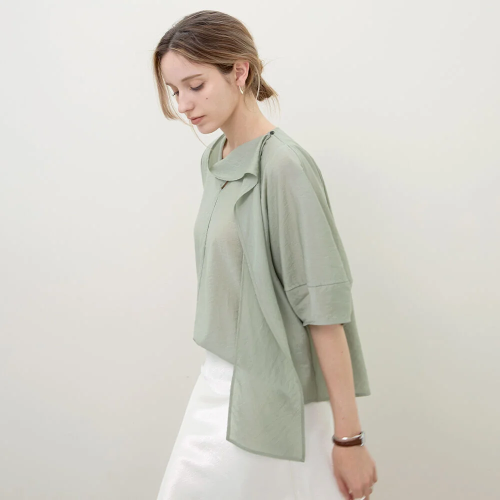 Arte 垂墜 綁帶恤衫 KHAKI