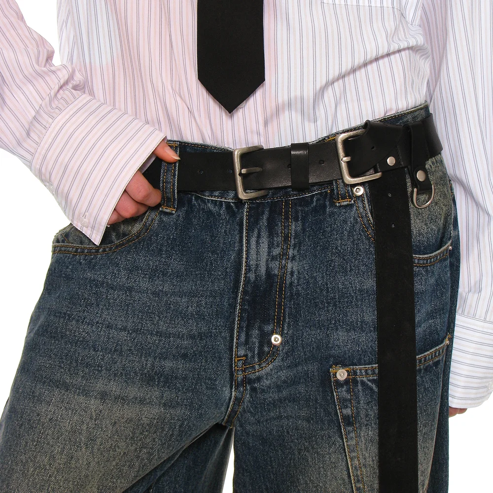 LEATHER EXTRA LONG BELT_BLACK