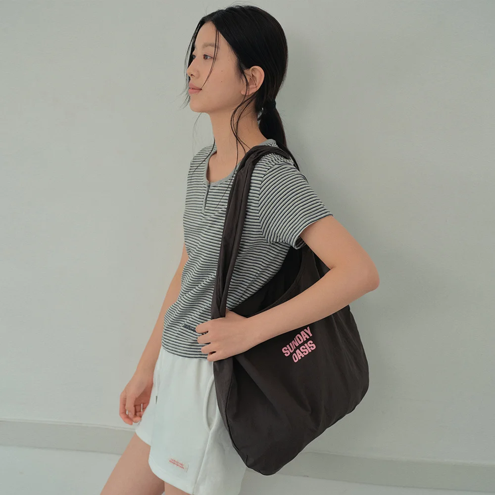 Weekdays Color Nylon Shoulder Bag_DEEP BROWN(WB6AC05)