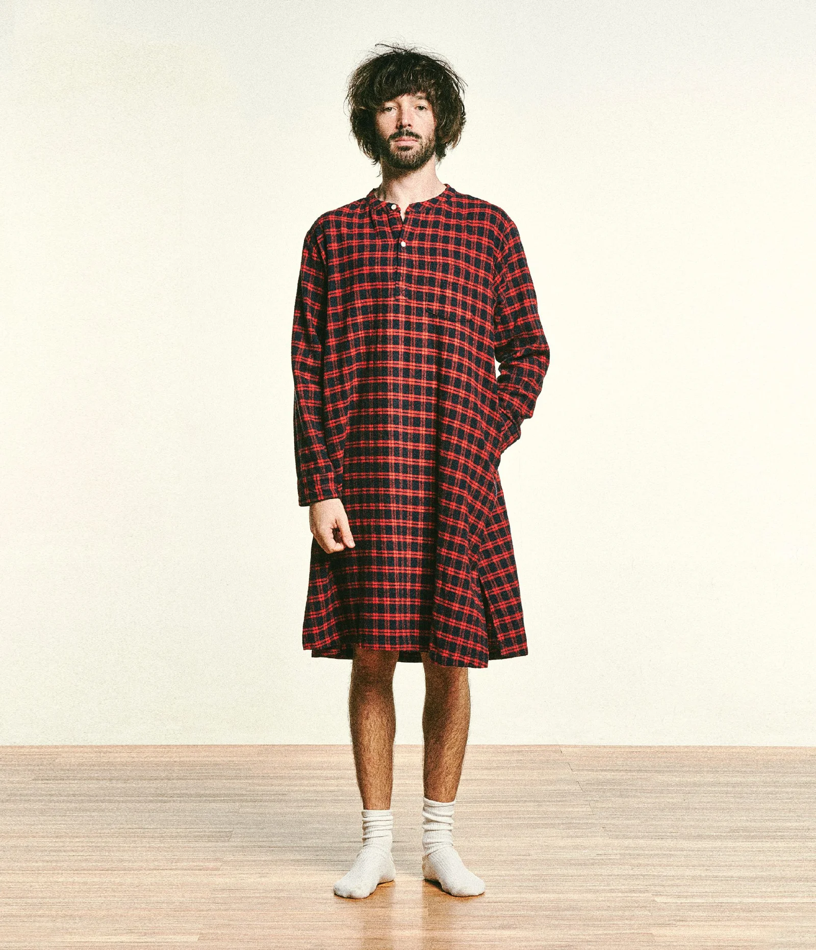 (M) SCROOGE KURTA FLANNEL LUMBERJACK