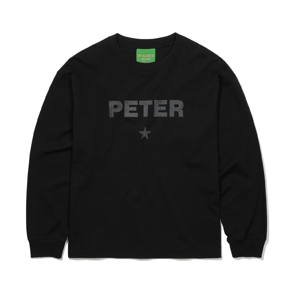 PETER STAR LONG SLEEVE T-SHIRT - BLACK
