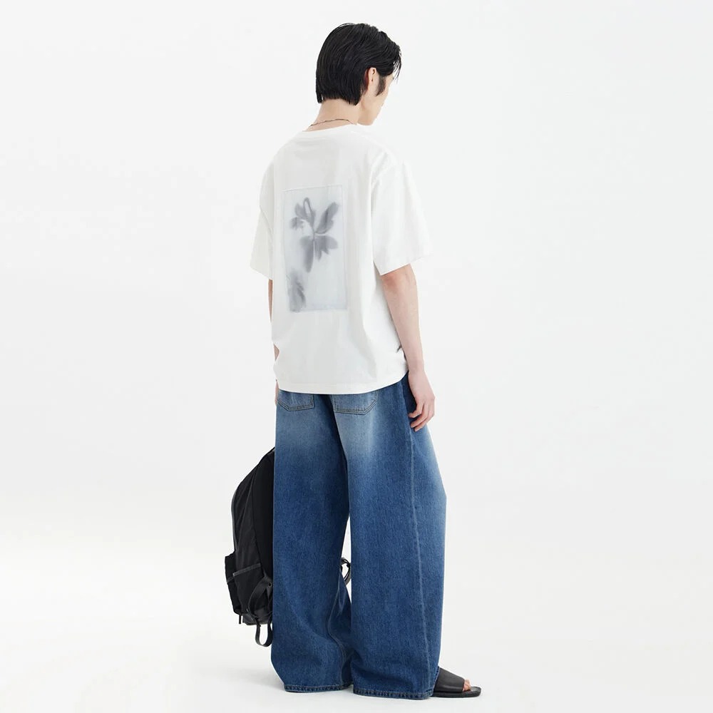 Printing Panel T-Shirt - White
