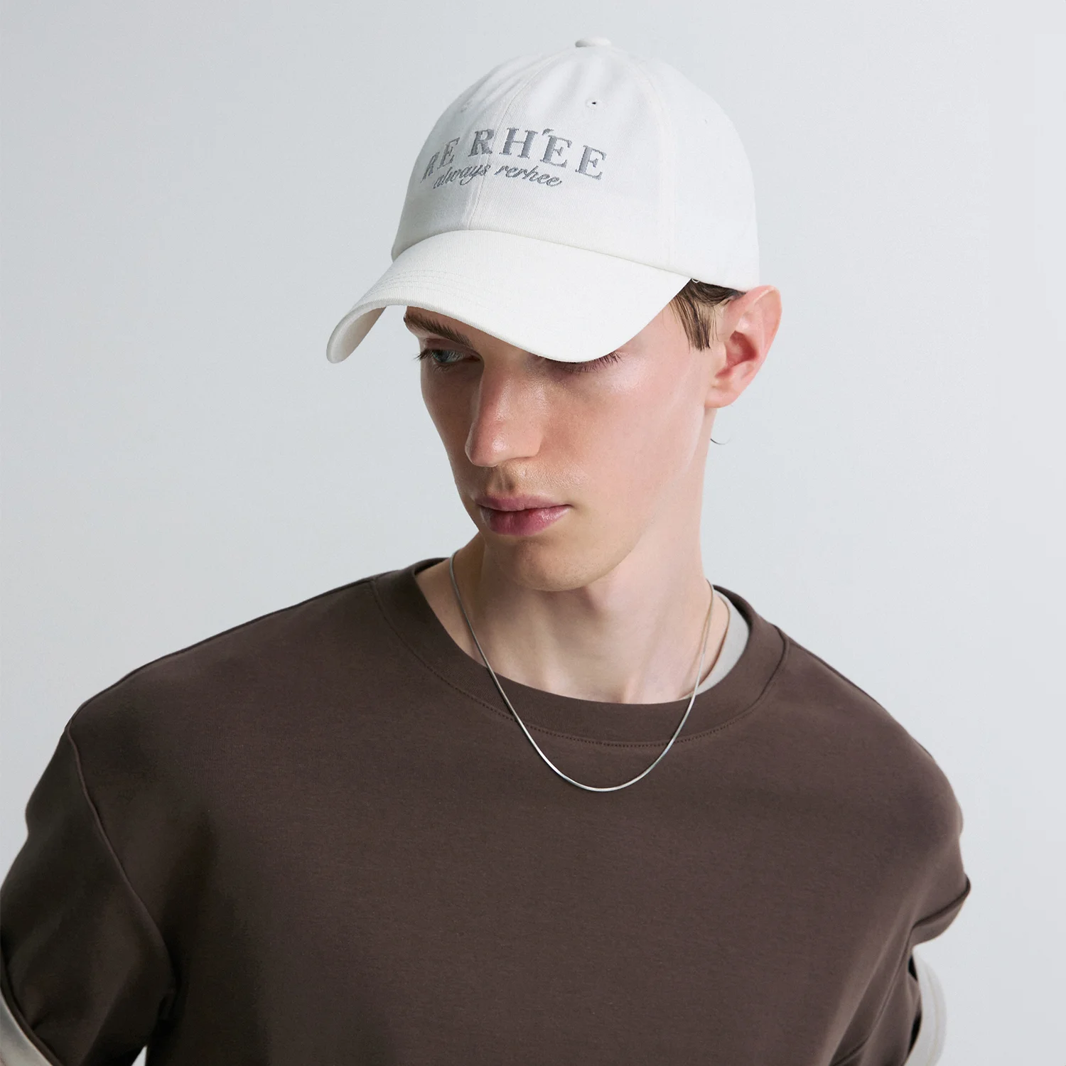 EMBROIDERED LOGO CAP WHITE