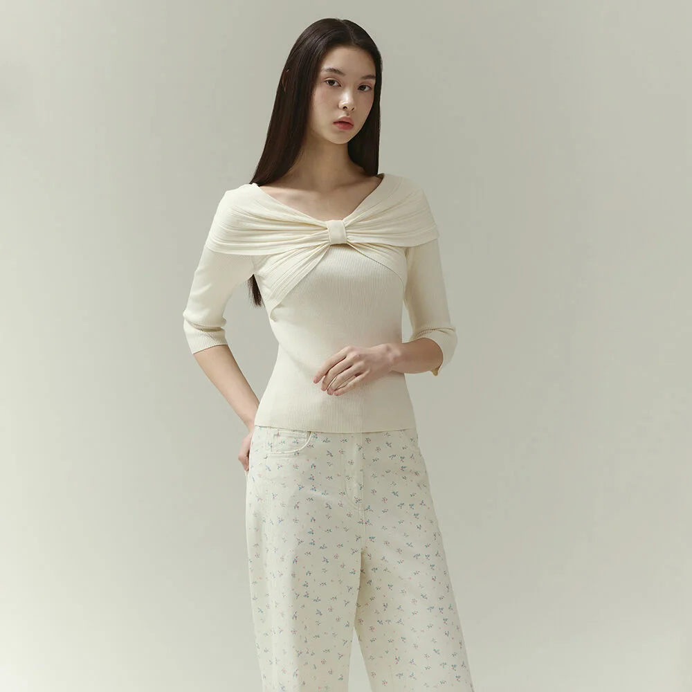 it MICHA 蝴蝶結 短外套 針織衫 套頭 ITP3KPO760_3colors