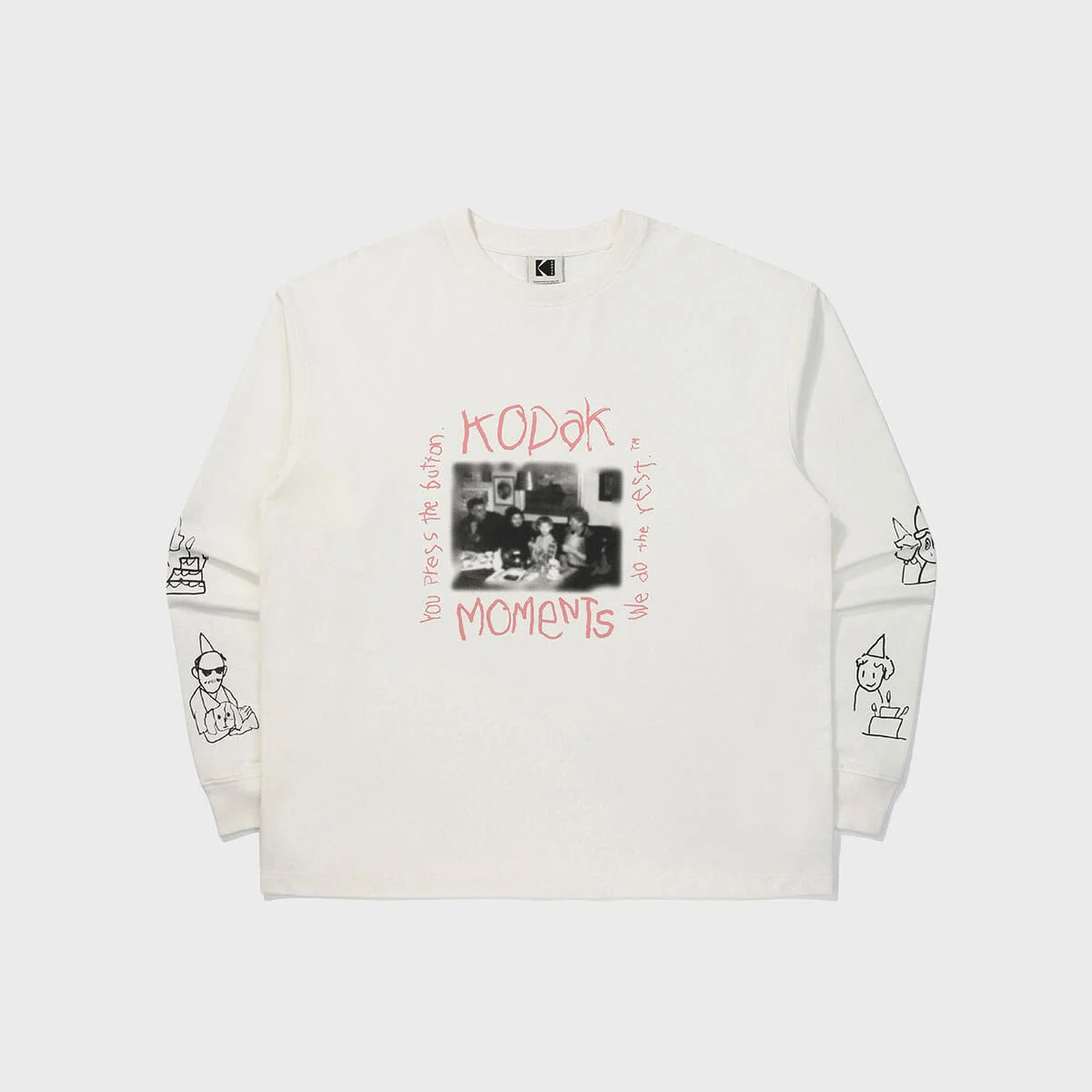 Kodak Moments 長袖 T恤 WHITE