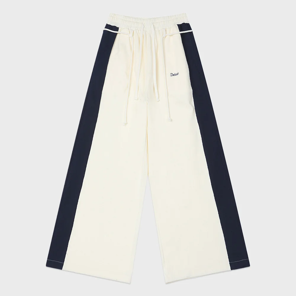 CONTRAST SWEAT PANTS IN IVORY