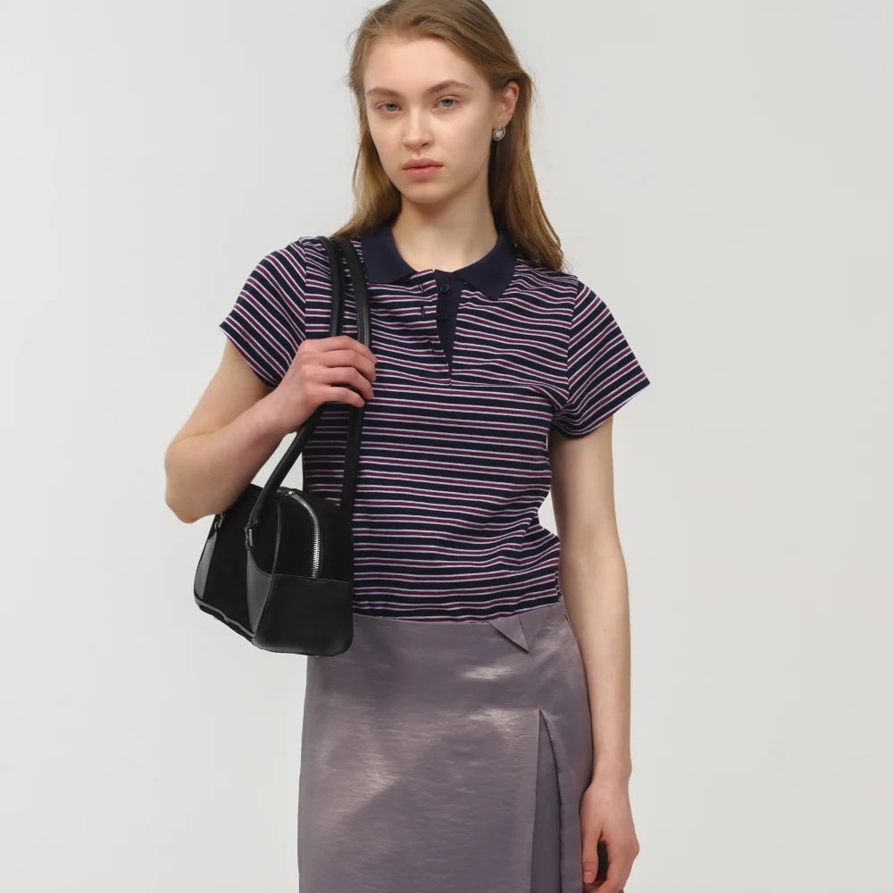 Stripe Baby PK Shirt / Navy