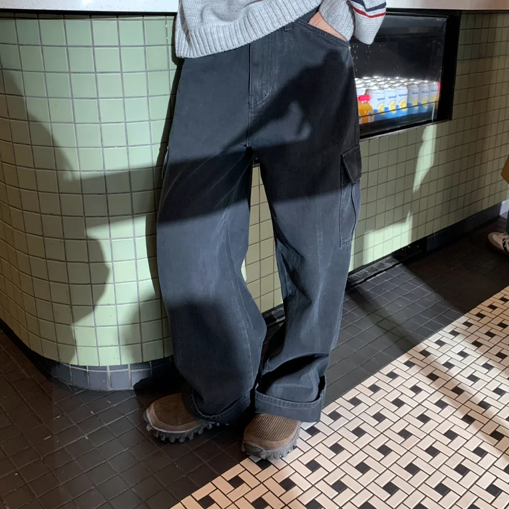 Jackie Cargo Washed Pants - Charcoal