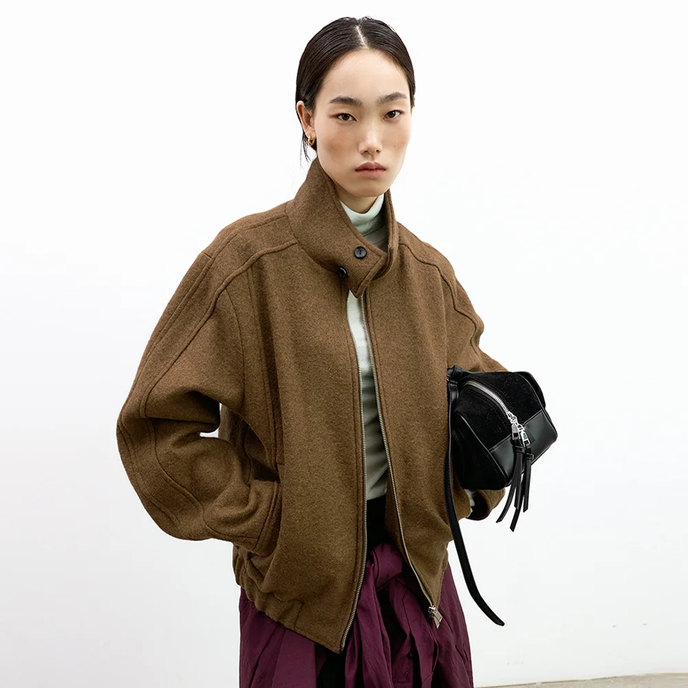 Alpaca boucle wool jacket