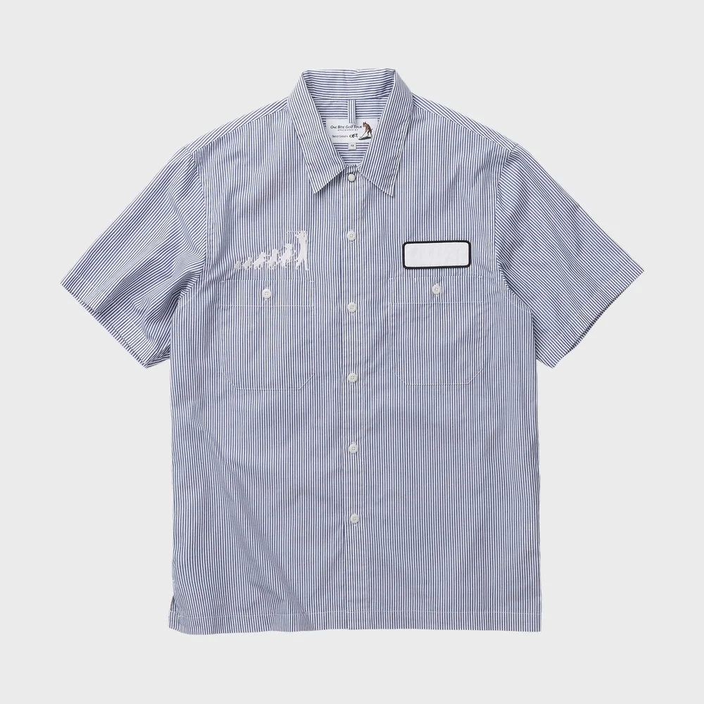Stripe Short sleeve shirts AYSAW26611BUL