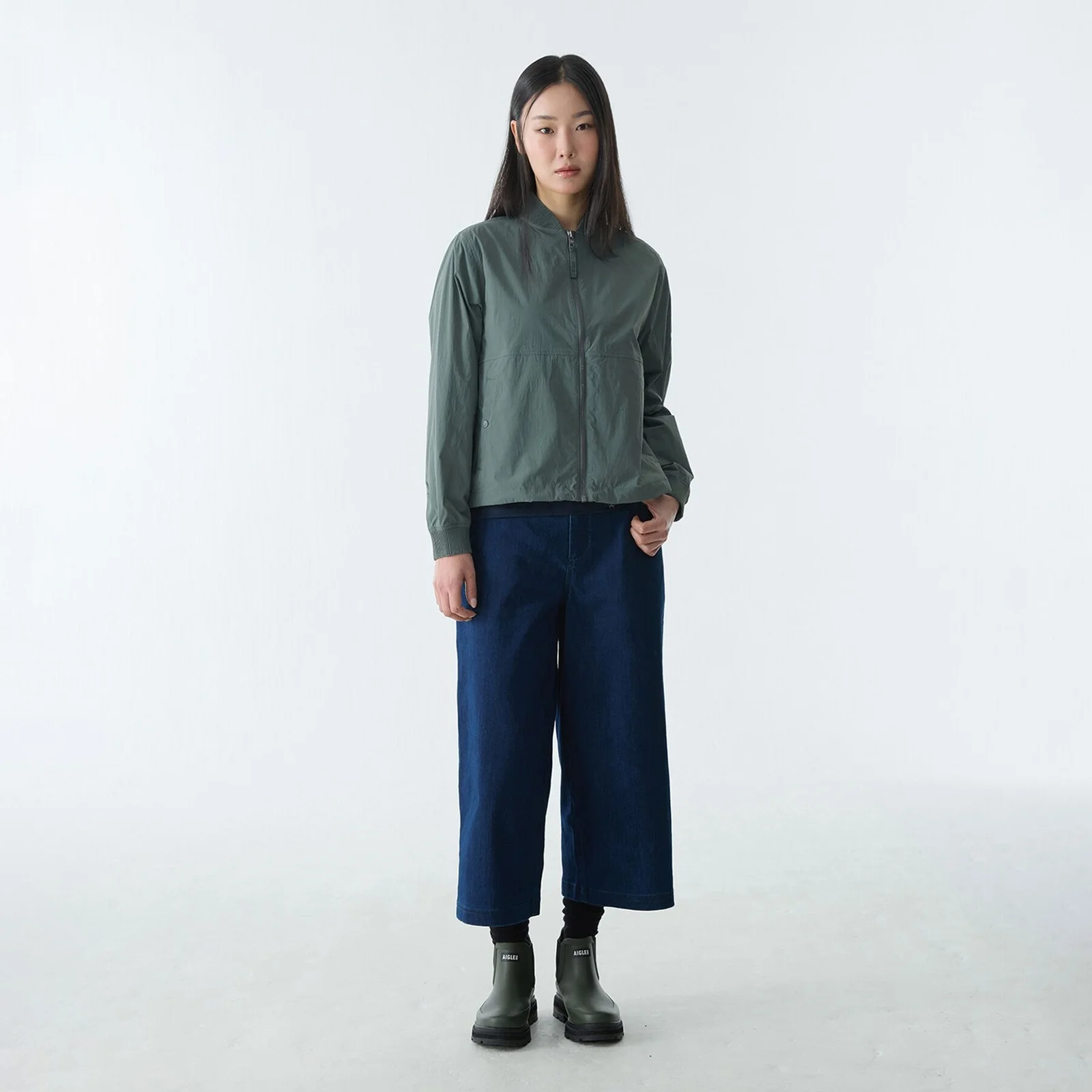 女裝 寬版 彈力 牛仔 褲子 AAS25WBOT006SDE